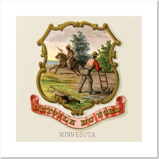 1876 Minnesota Coat of Arms Posters and Art